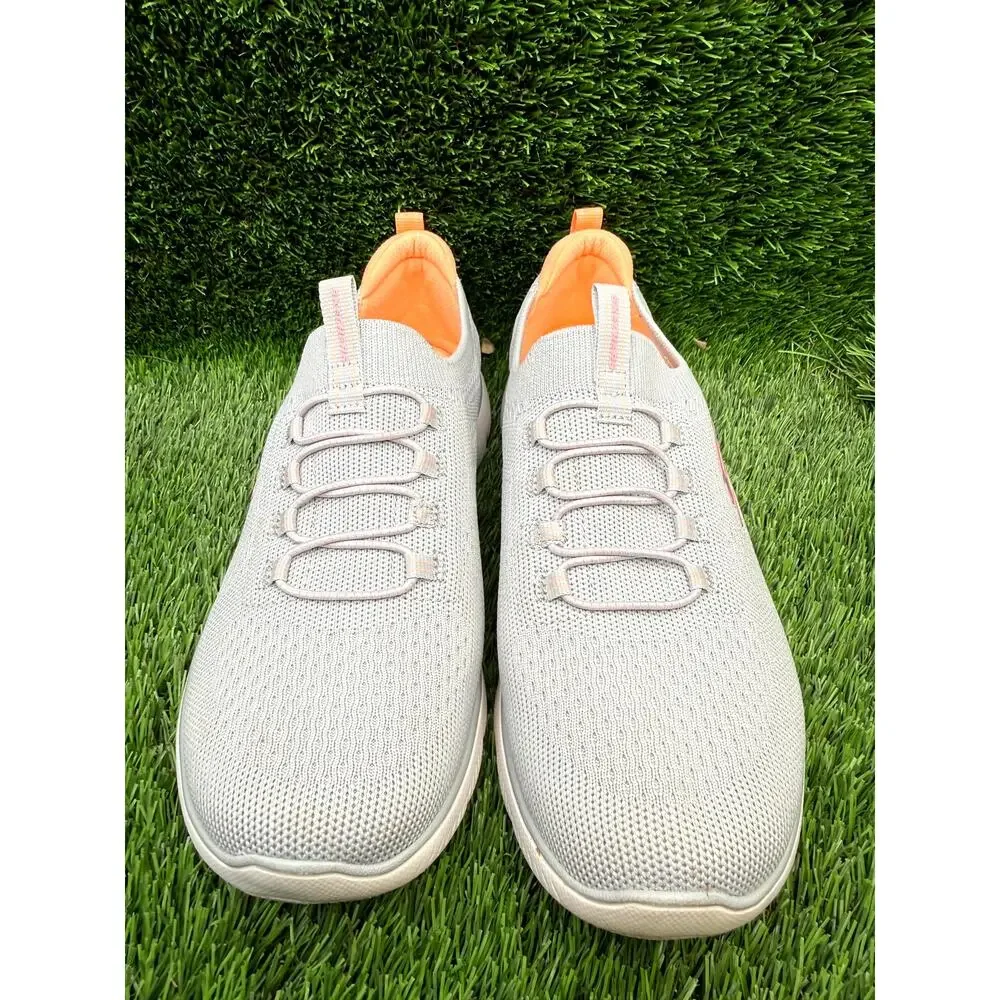 Skechers Summits 150116W-GYMT Athletic Sneaker Womens 8 Gray Knit Sports Jogging